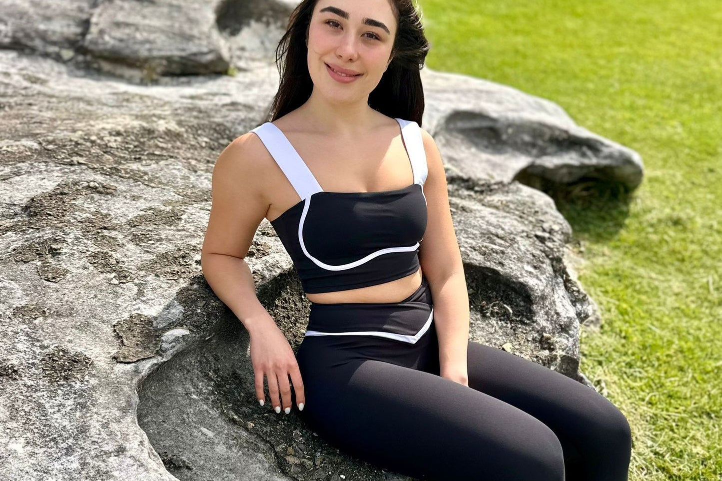 Women's Black and White Leggings