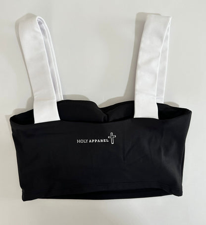 Womens's Black & White Crop Top